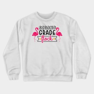 Second Grade Flock Funny Kids School Back to School Crewneck Sweatshirt